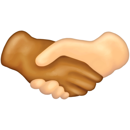 Handshake: Medium Skin Tone, Light Skin Tone, the design in this release