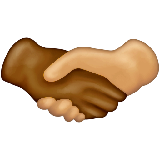 Handshake: Medium-Dark Skin Tone, Medium-Light Skin Tone, the design in this release