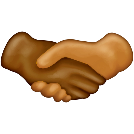 Handshake: Medium-Dark Skin Tone, Medium Skin Tone, the design in this release