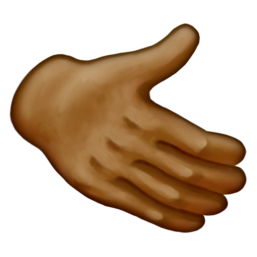 Rightwards Hand: Medium-Dark Skin Tone, the design in this release