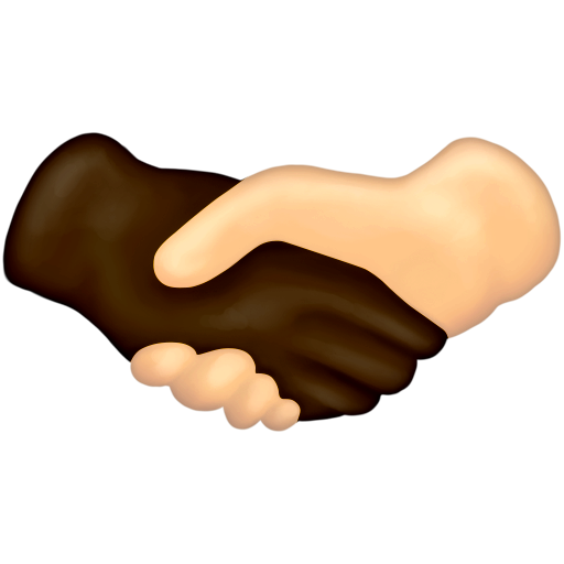 Handshake: Dark Skin Tone, Light Skin Tone, the design in this release