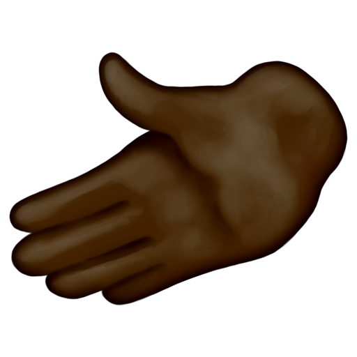 Leftwards Hand: Dark Skin Tone, the design in this release