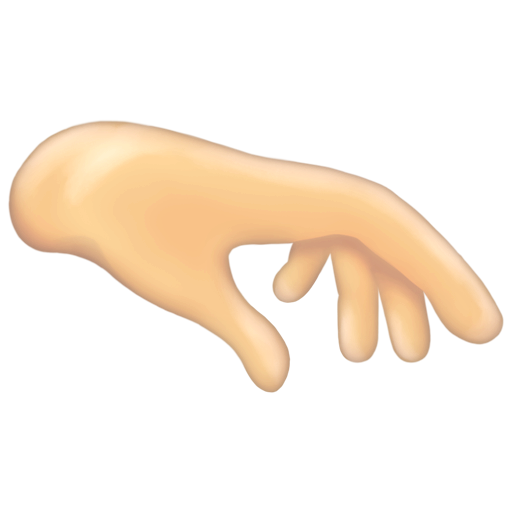 Palm Down Hand: Light Skin Tone, the design in this release