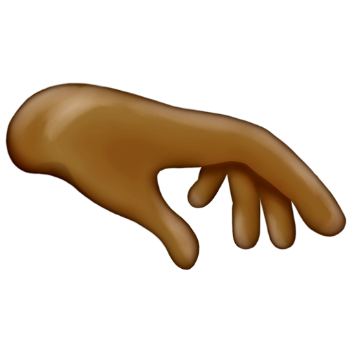 Palm Down Hand: Medium-Dark Skin Tone, the design in this release