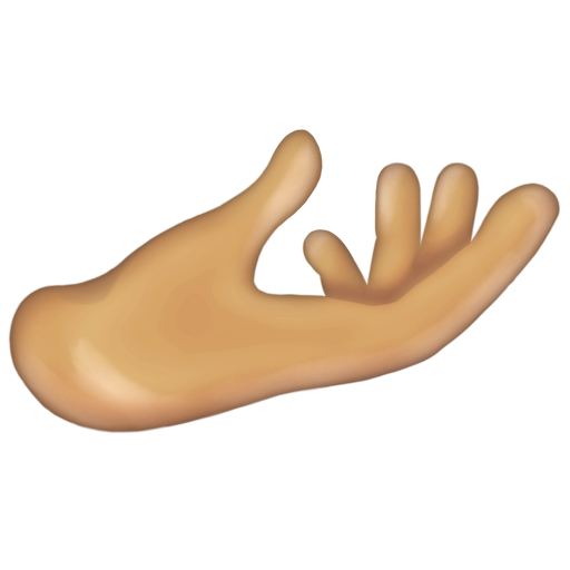 Palm up Hand: Medium-Light Skin Tone, the design in this release