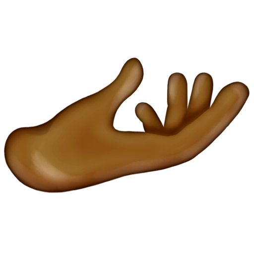 Palm up Hand: Medium-Dark Skin Tone, the design in this release