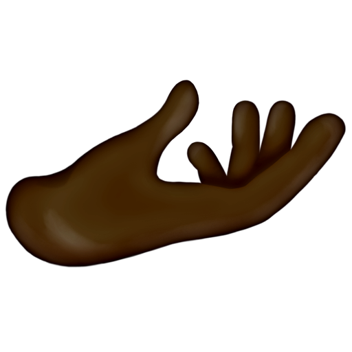 Palm up Hand: Dark Skin Tone, the design in this release