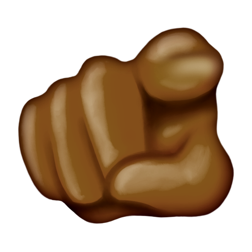 Index Pointing at the Viewer: Medium-Dark Skin Tone, the design in this release
