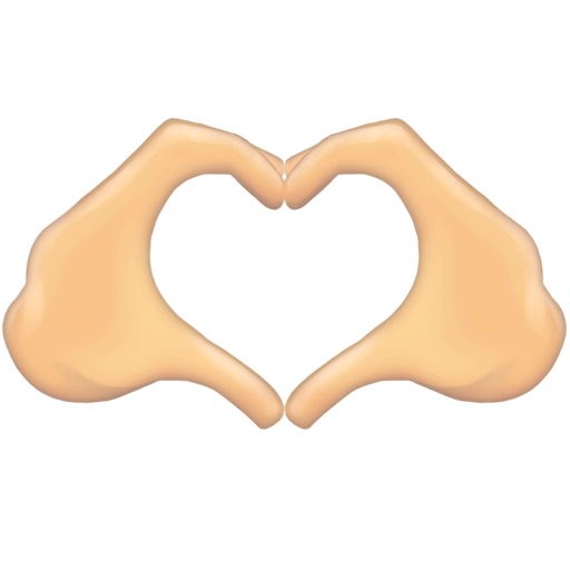 Heart Hands: Light Skin Tone, the design in this release