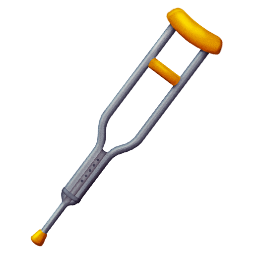 crutch as rendered by Emojipedia