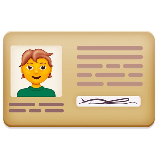 identification card as rendered by Emojipedia
