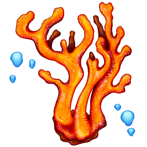 coral as rendered by Emojipedia