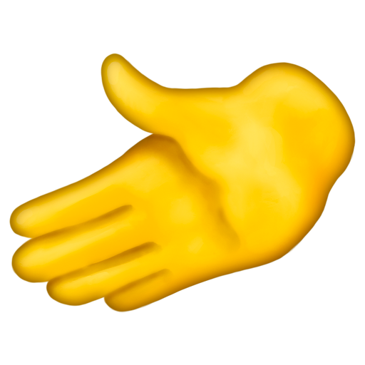 nach links weisende Hand as rendered by Emojipedia