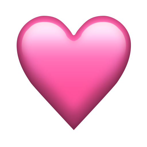 분홍색 하트 as rendered by Emojipedia