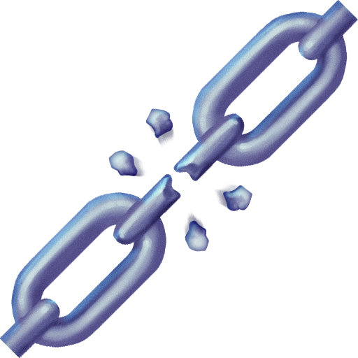 catena spezzata as rendered by Emojipedia