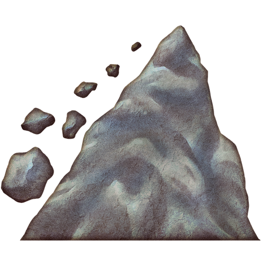 landslide as rendered by Emojipedia