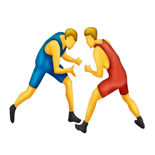 People Wrestling, the design in this release