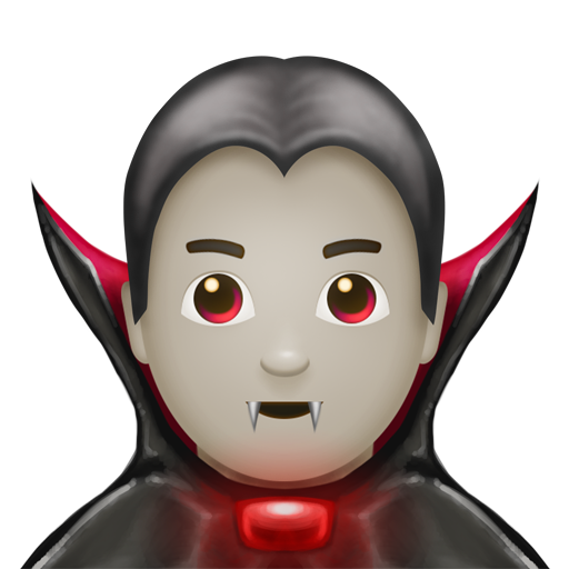 Vampire as drawn by Emojipedia in 4.0