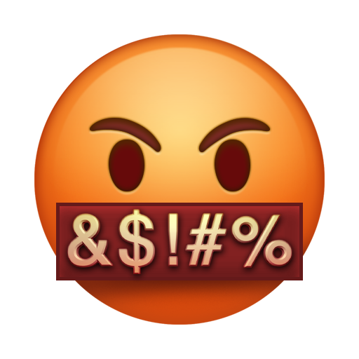 Face with Symbols on Mouth, the design in this release