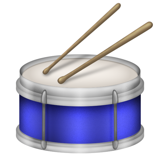 Drum as drawn by Emojipedia in 5.0