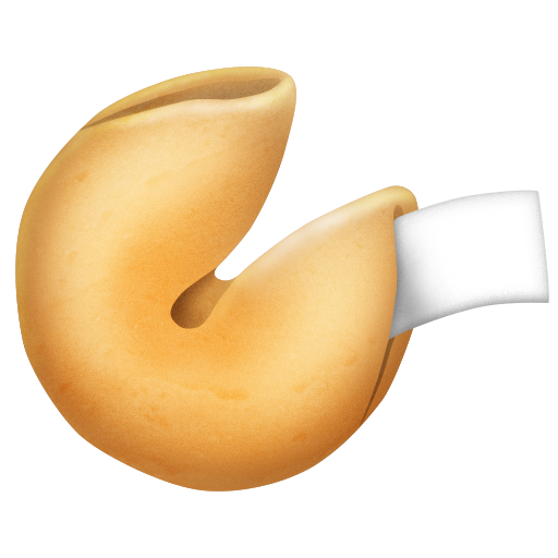 Fortune Cookie as drawn by Emojipedia in 5.0