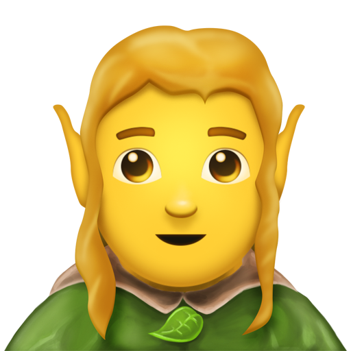 Elf as drawn by Emojipedia in 5.2