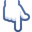 Backhand Index Pointing Down, the previous design
