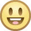 grinning face with big eyes — Facebook