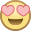smiling face with heart-eyes — Facebook