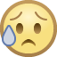 sad but relieved face — Facebook