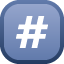 Keycap: # as drawn by Facebook in 1.0