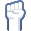 Raised Fist, the previous design