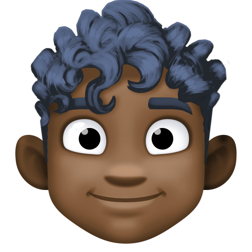 Man: Dark Skin Tone, Curly Hair, the design in this release