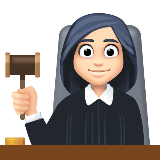 Woman Judge: Light Skin Tone, the design in this release