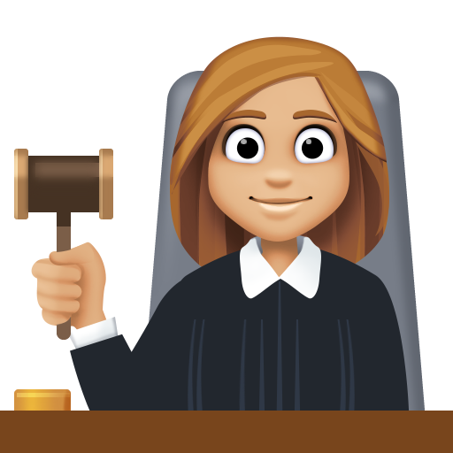 Woman Judge: Medium-Light Skin Tone, the design in this release