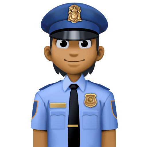 Police Officer: Medium-Dark Skin Tone, the design in this release