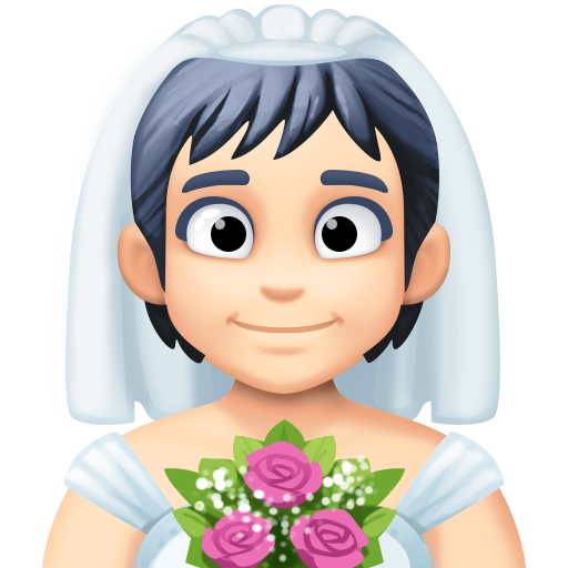 Person with Veil: Light Skin Tone, the design in this release