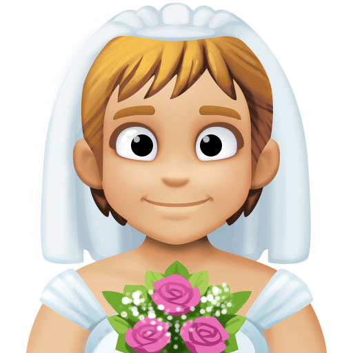 Person with Veil: Medium-Light Skin Tone, the design in this release
