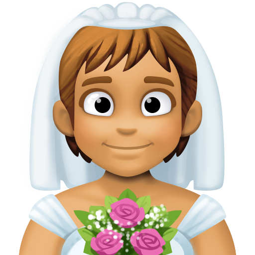 Person with Veil: Medium Skin Tone, the design in this release