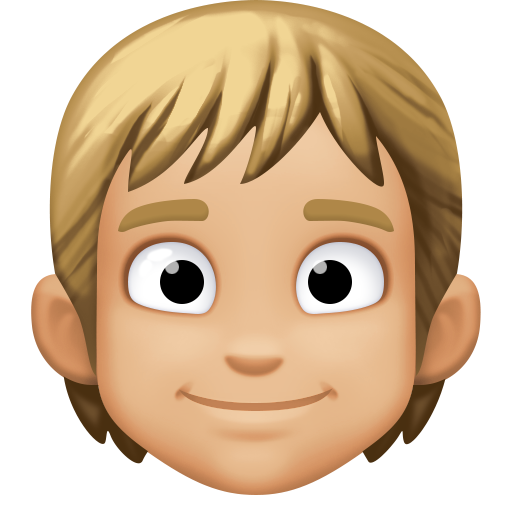 Person: Medium-Light Skin Tone, Blond Hair, the design in this release