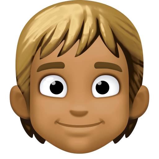 Person: Medium-Dark Skin Tone, Blond Hair, the design in this release