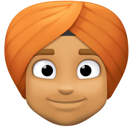 Person Wearing Turban: Medium Skin Tone, the design in this release