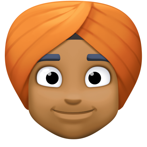 Person Wearing Turban: Medium-Dark Skin Tone, the design in this release
