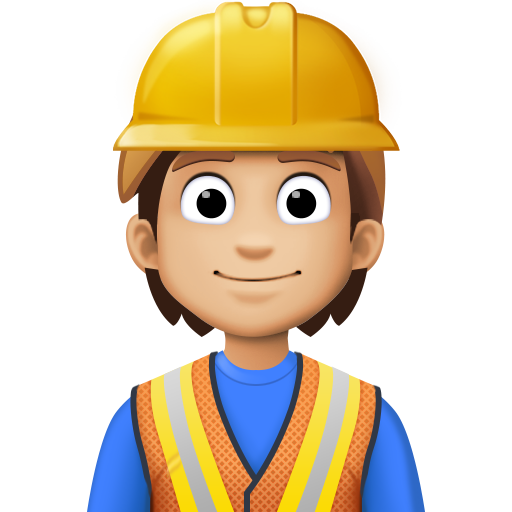 Construction Worker: Medium-Light Skin Tone, the design in this release