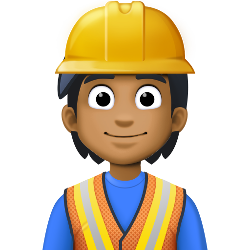 Construction Worker: Medium-Dark Skin Tone, the design in this release
