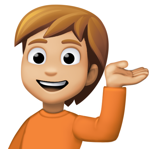 Person Tipping Hand: Medium-Light Skin Tone, the design in this release