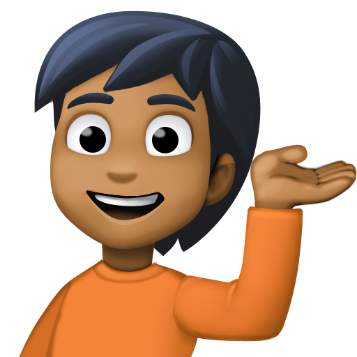 Person Tipping Hand: Medium-Dark Skin Tone, the design in this release