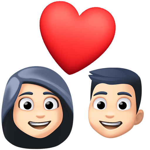 Couple with Heart: Light Skin Tone, the previous design