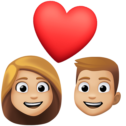 Couple with Heart: Medium-Light Skin Tone, the previous design
