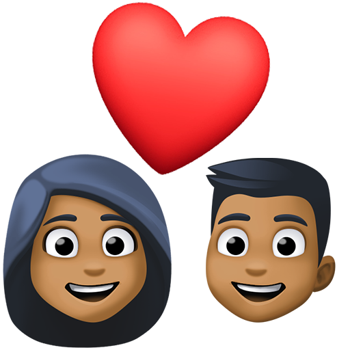 Couple with Heart: Medium-Dark Skin Tone, the previous design